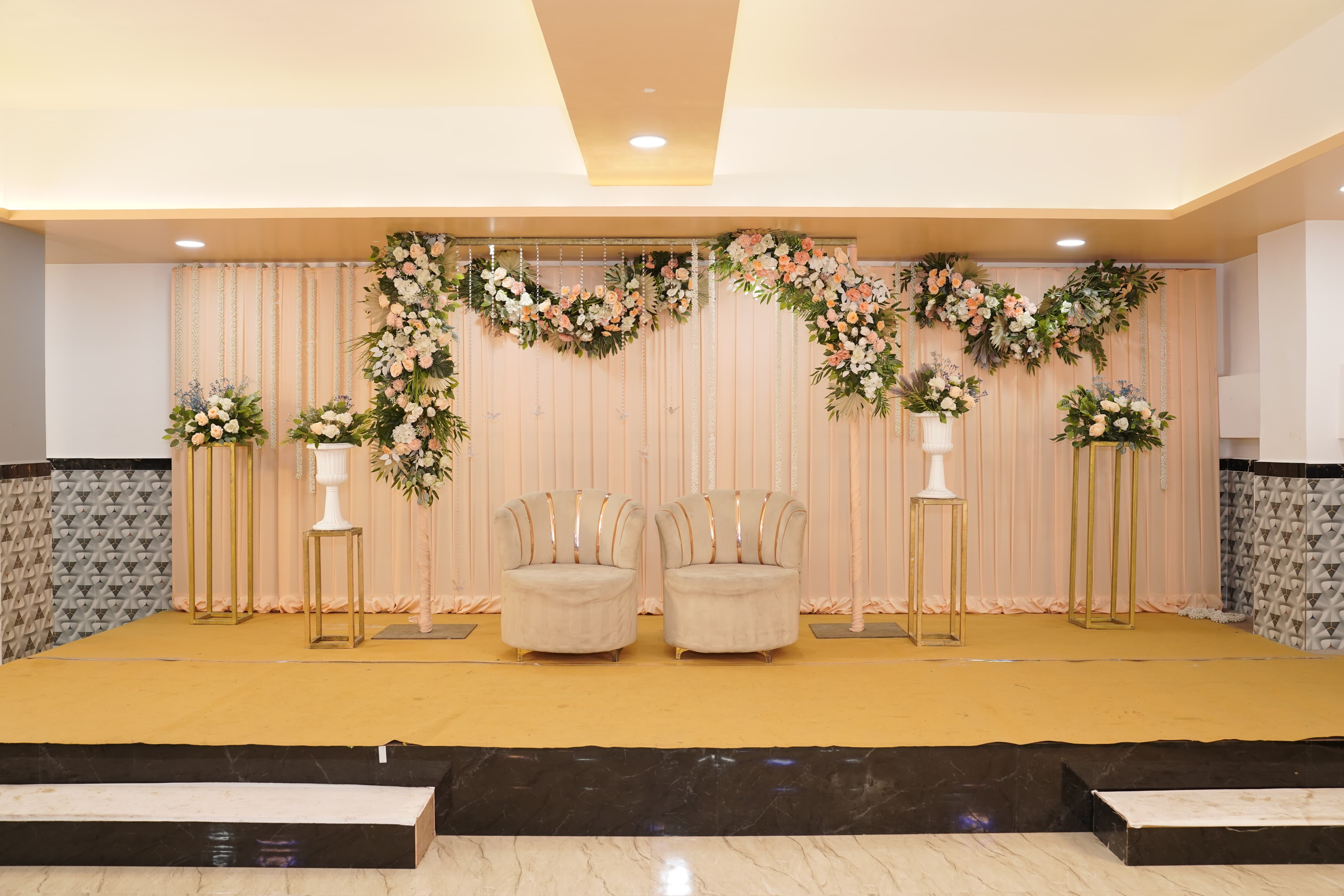 Indoor floral stage